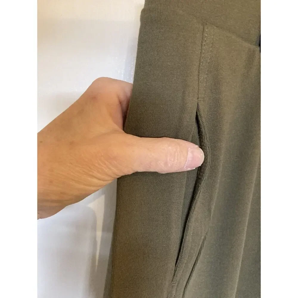 J Jill Womens Capri Knit Pants Large Petite Moss Green Jill Casual